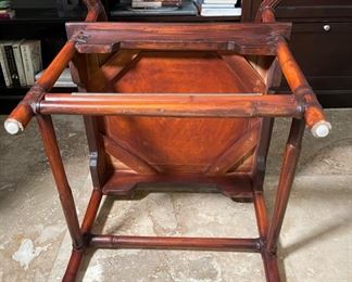 Asian Style Rattan Horseshoe Chair 76x28x28in