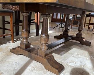 Riverside Trestle Table w/ 6 Chairs 30x42x80in HxWxD
