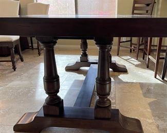 Riverside Trestle Table w/ 6 Chairs 30x42x80in HxWxD