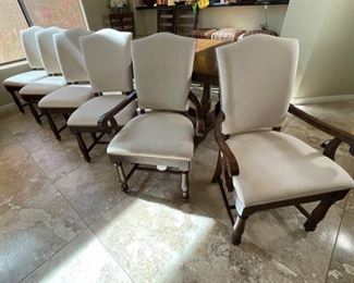 Riverside Trestle Table w/ 6 Chairs 30x42x80in HxWxD