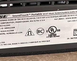 Bose SoundTouch Portable WiFi Music System 412540 6x10x2.75in HxWxD