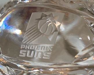Waterford Phoenix Suns Crystal Basketball Paperweight 3in Diameter