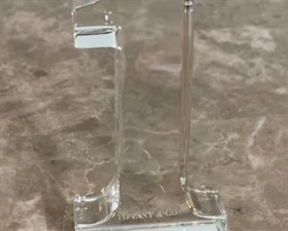 1pc Tiffany & Co Crystal Glass Number 1 Made in Belgium 4in H