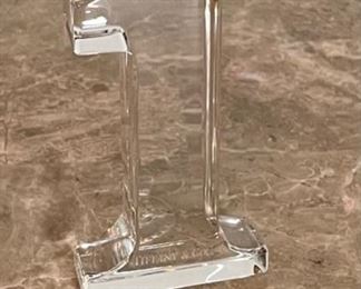 1pc Tiffany & Co Crystal Glass #1 Made in Belgium 2 4in H