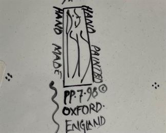 DEBORAH SEARS Palladian Pattern Isis Ceramics 16” Plate Black & White 1.75in H x 16in Diameter