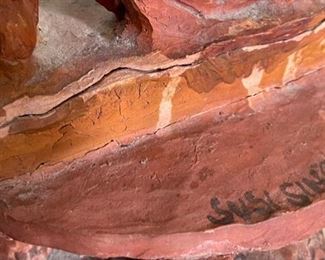 *Original* 2pc Susi Singer Ceramics Girl & Boy Pair Terracotta 20.5x8x8in HxWxD