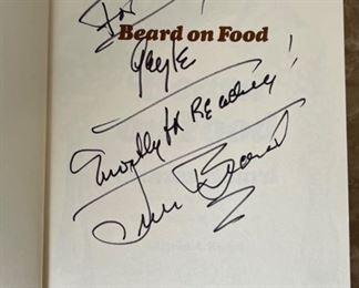 *Signed* James Beard Beard on Food 2nd Edition Book 9.5x6.5in