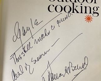 *Signed* James Beard Treasury of Outdoor Cooking 1st Edition Book 12x8.75in