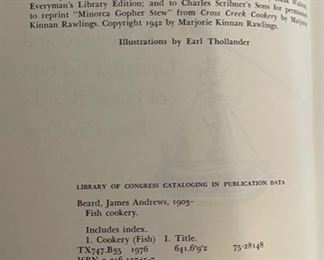 *Signed* James Beard Beard’s New Fish Cookery 1976 Edition Book 8.5x6in
