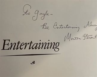 *Singed* Martha Stewart Entertaining 1st Edition Book 10.25x10.25in