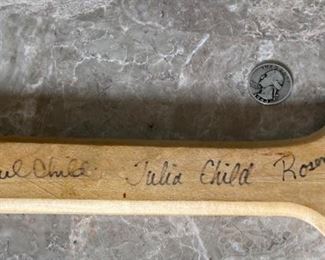 *Signed* Julia Child Paul Child Rosemary Manell Pizza Peel 24x14in