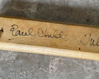 *Signed* Julia Child Paul Child Rosemary Manell Pizza Peel 24x14in