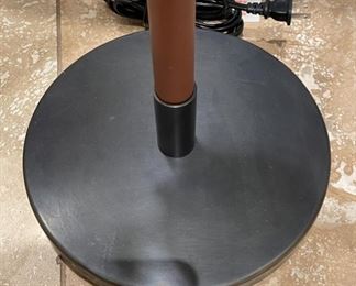 Leather Wrapped Bronze Telescoping Floor Lamp 62in H x 20in Diameter