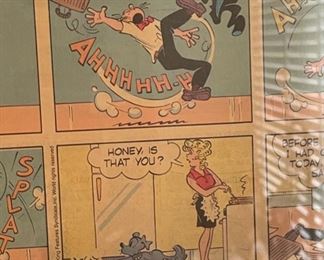 Framed Blondie Dean Young & Denis Lebrun Comic Strip 14.5x21in