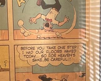 Framed Blondie Dean Young & Denis Lebrun Comic Strip 14.5x21in