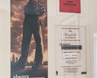 Laurence Fishburne Always Outnumbered Premier Ticket Montage 30.35x16.75in