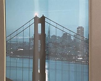 Christopher Egan Framed Photograph San Francisco Golden Gate Bridge City Skyline 14 x 11.5in