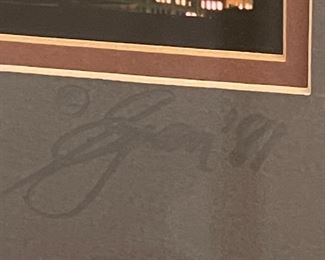 Christopher Egan Framed Photograph San Francisco at Night 11.5 x 14.5in