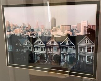 Christopher Egan Framed Photograph San Francisco Painted Ladies 16 x 20