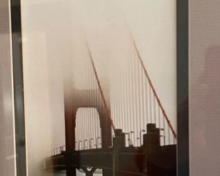 Christopher Egan Framed Photograph Foggy Morning Golden Gate Bridge 20 x 10.5in