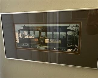 Christopher Egan Framed Photograph Cable Car Powell & Hyde 10 x 20