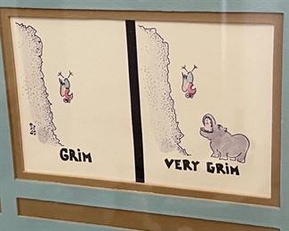Grim Very Grim Cartoon 9 x 11