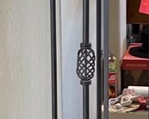 Heavy Wrought Iron Torchiere Floor Lamp 67in H x 17 x 17 HxWxD