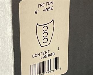 Waterford Crystal Metra Triton 8in Vase in Box 8x5.5x4.25in HxWxD