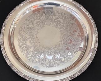 Wilcox Silverplate Serving Tray 1in H x 15.25in Diameter