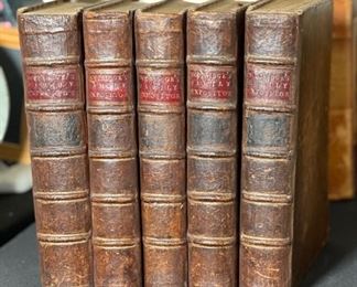 New Testament Set of 4 Doddridge Family Expositor Books 18th century 10.5x8.5in