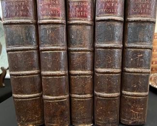 New Testament Set of 4 Doddridge Family Expositor Books 18th century 10.5x8.5in