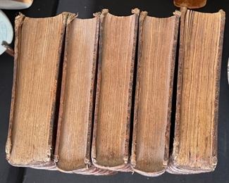 New Testament Set of 4 Doddridge Family Expositor Books 18th century 10.5x8.5in