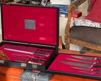 J.A. Henckels American Bicentennial 1976 Limited edition commemorative knife set JA 3x19.75x13.25in HxWxD