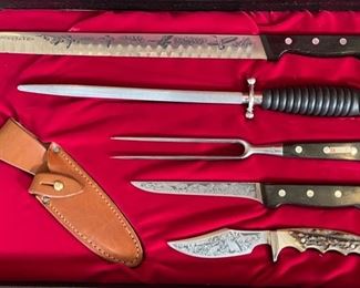 J.A. Henckels American Bicentennial 1976 Limited edition commemorative knife set JA 3x19.75x13.25in HxWxD