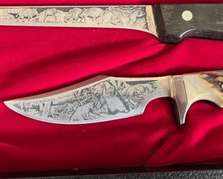 J.A. Henckels American Bicentennial 1976 Limited edition commemorative knife set JA 3x19.75x13.25in HxWxD