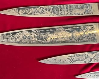 J.A. Henckels American Bicentennial 1976 Limited edition commemorative knife set JA 3x19.75x13.25in HxWxD
