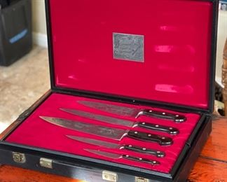 J.A. Henckels American Bicentennial 1976 Limited edition commemorative knife set JA 3x19.75x13.25in HxWxD