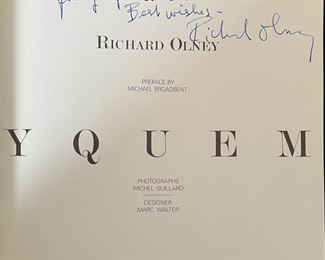 *Signed* YQUEM Richard Olney 1st Edition Book 11x9.5in