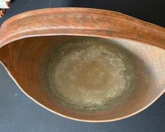 Hand Hammered Copper Basket 13x12x9in