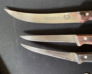 3pc Vintage Forschner Swiss Chef Knives 13 & 11 & 10.75in