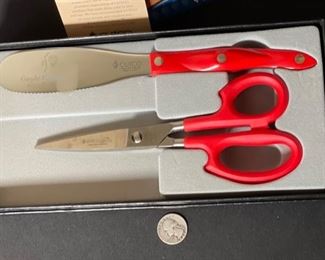 Cutco Scissor & Spreader Knife Set 1768 KN 77 KM NIB Box: 11x5.5in