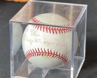*Signed* Duke Snide MLB Game Used Baseball Case: 3.25x3.25x3.25in HxWxD