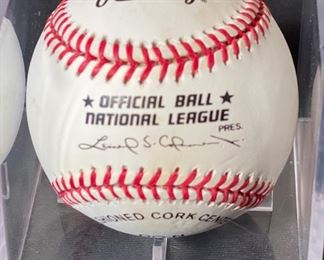 *Signed* Duke Snide MLB Game Used Baseball Case: 3.25x3.25x3.25in HxWxD