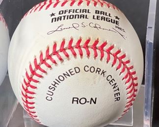 *Signed* Duke Snide MLB Game Used Baseball Case: 3.25x3.25x3.25in HxWxD