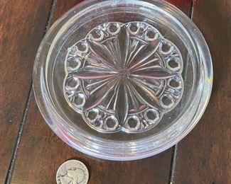 Baccarat Crystal Rosace Wine/Champagne Coaster 5.5in Diameter <BR>Box: 1.5x7.25x7.25in