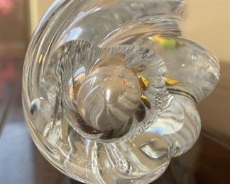 Orrefors Crystal Waterfall Vase Edvin Öhrström 8.25in H x 4.25in Diameter