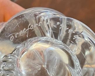 Orrefors Crystal Waterfall Vase Edvin Öhrström 8.25in H x 4.25in Diameter