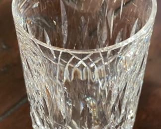 4pc Waterford Crystal Lismore 12 Oz Flat Tumblers Rounded Glasses 5in H x 3 1/8” Diameter at top