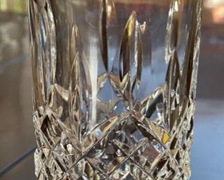 2pc Waterford Crystal Lismore Highball Glasses Flat Base 5.75in H x 3in Diameter at top