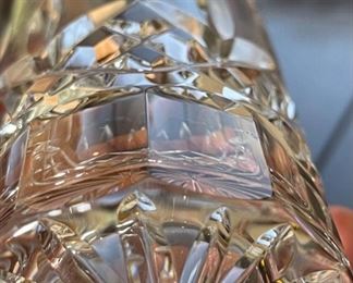 2pc Waterford Crystal Lismore Highball Glasses Flat Base 5.75in H x 3in Diameter at top